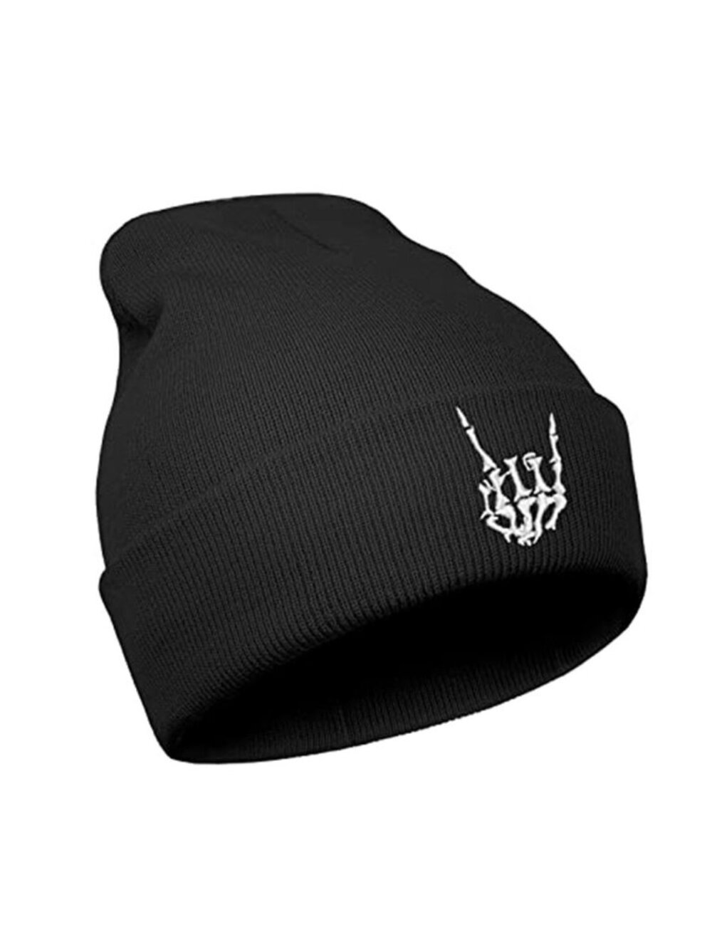 Halloween Skull Goth Knit Beanie Hats for Men Women Cool Emo Gothic Birthday